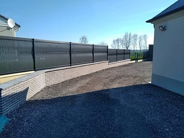 Lames d'occultation dans treillis soudé